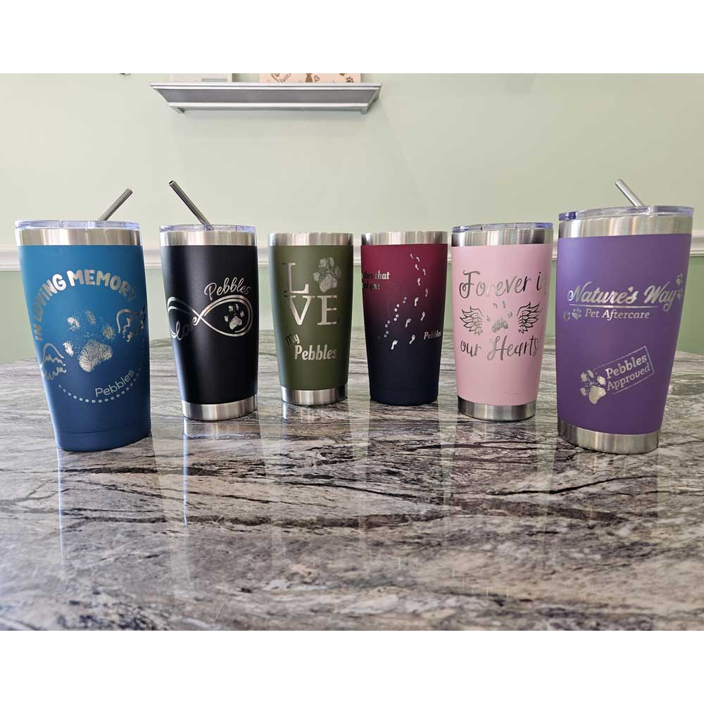 Your Pet's Ink Paw Print Engraved Tumbler