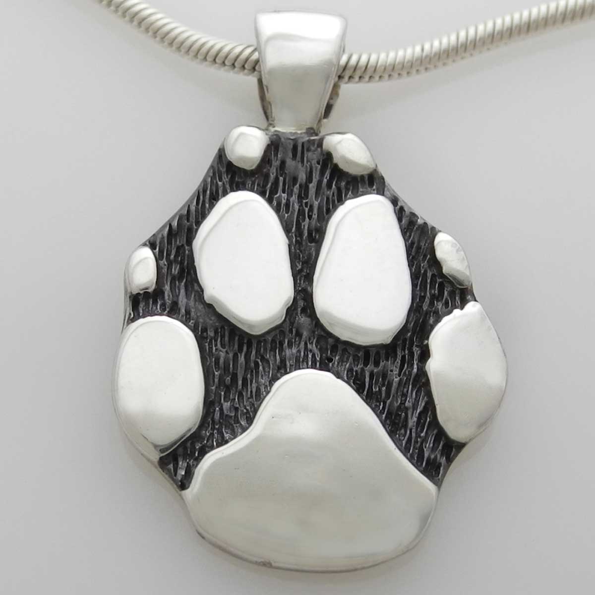 Sterling Silver “Universal” Large Paw Pendant